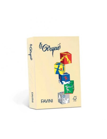Carta colorata Favini Le Cirque A4 160  g/m² colori tenui Giallo 100 - risma da 250 fogli - A742304