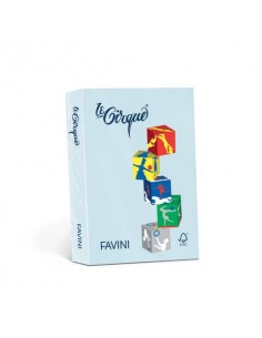 Carta colorata Favini Le Cirque A4 160  g/m² colori tenui  Celeste 101 - risma da 250 fogli - A74T304