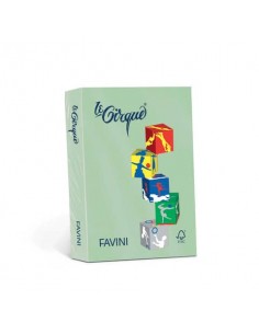 Carta colorata Favini Le Cirque A4 160  g/m² colori tenui  Verde 107 - risma da 250 fogli - A74P304
