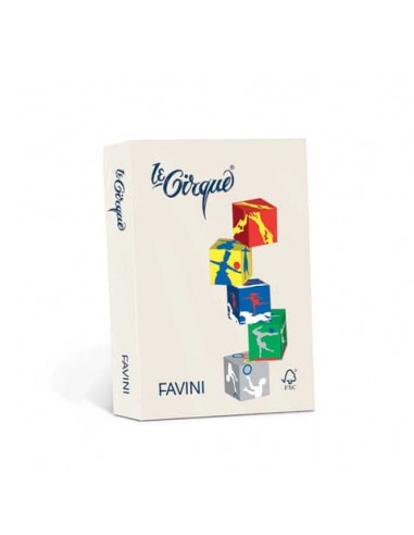 Carta colorata Favini Le Cirque A4 160  g/m² colori tenui Avorio 110 - risma da 250 fogli - A74Q304