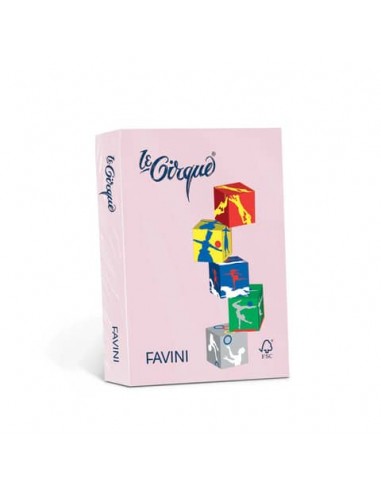 Carta colorata Favini Le Cirque A3 160  g/m² colori tenui Rosa 108 - risma da 250 fogli - A74S223