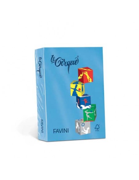 Carta colorata Favini Le Cirque A3 160  g/m² colori forti Azzurro reale 204 risma da 250 fogli - A74G223