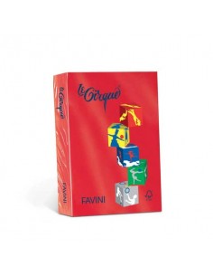 Carta colorata Favini Le Cirque A3 160  g/m² colori forti Scarlatto 209 - risma da 250 fogli - A74C223