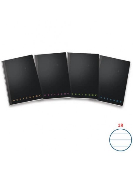 Quaderno a righe Pigna Maxi filo singer 1R 62 ff cover pp monocromo assortiti - 80 gr. A4 - Conf. 5 pezzi 02312181R