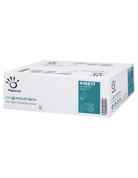 Asciugamani interfogliati piegati a Z Papernet Dissolve Tech - 2 veli 24x20