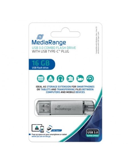 Chiavetta USB 3.0 Media Range con spina USB Type-C™ - 16 GB - argento MR935