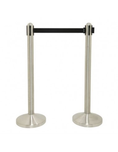 Colonnina segnapercorso Securit® in acciaio - nastro retrattile 2