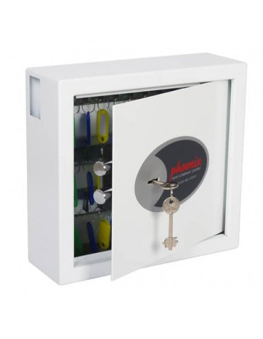 Cassaforte portachiavi 30 ganci Security Italia Cygnus bianco serratura a chiave bianco - KS0031K