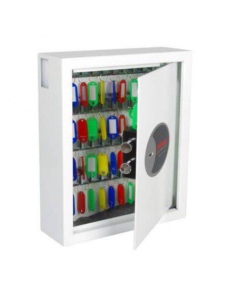 Cassaforte portachiavi 48 ganci Security Italia Cygnus bianco serratura a chiave bianco - KS0032K