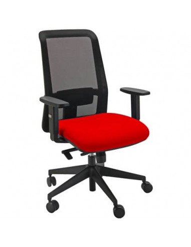 Sedia operativa girevole Unisit Jet JEA ergonomica schienale in rete - sedile rosso - JEA/SR