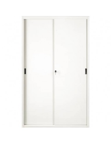 Armadio in metallo a porte scorrevoli 612 - 120x45x200 cm Tecnical 2 bianco