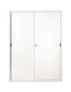 Armadio in metallo a porte scorrevoli 615 - 150x45x200 cm Tecnical 2 bianco