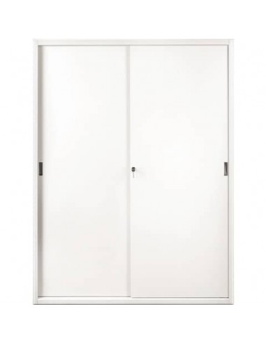 Armadio in metallo a porte scorrevoli 615 - 150x45x200 cm Tecnical 2 bianco