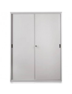 Armadio in metallo a porte scorrevoli 615 - 150x45x200 cm Tecnical 2 grigio