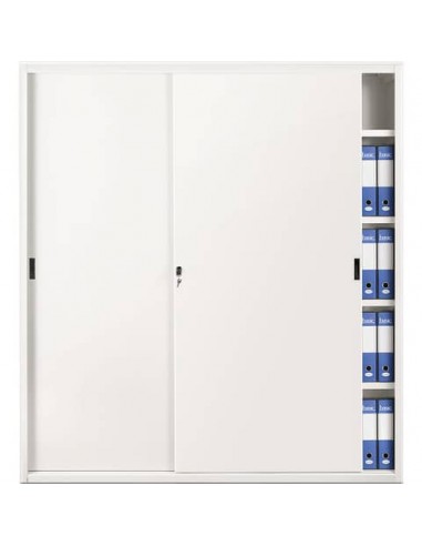 Armadio in metallo a porte scorrevoli 618 - 180x45x200 cm Tecnical 2 bianco