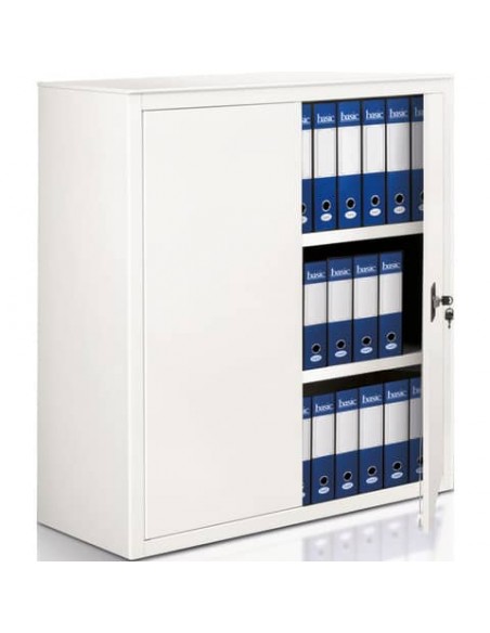 Armadio in metallo a porte battenti A-210 - 100x45x116 cm Tecnical 2 bianco
