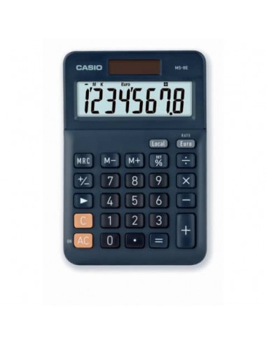 Calcolatrice da tavolo CASIO Extra Big LC solare e batteria display 8 cifre - blu - MS-8E-W-EP