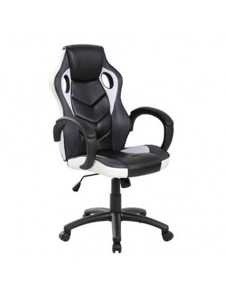 Poltrona gaming per adulti Serena Group Las Vegas L61 x P66 x H106/116 cm - bianco-nero - GA9381W