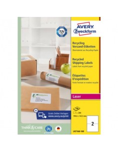 Etichette in carta riciclata bianca per buste e pacchi Avery 199