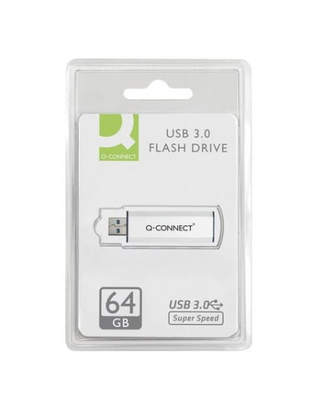 Chiavetta USB 3.0 Q-Connect Flash drive argento/nero - 64 GB - KF16371