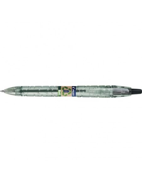 Penna a sfera a scatto Pilot ecoball B2P ricaricabile - punta 1 mm - inchiostro a base d'olio - nero - 040176