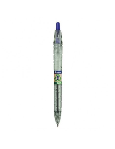 Penna a sfera a scatto Pilot ecoball B2P ricaricabile - punta 1 mm - inchiostro a base d'olio - blu - 040177