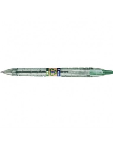 Penna a sfera a scatto Pilot ecoball B2P ricaricabile - punta 1 mm - inchiostro a base d'olio - verde - 040179