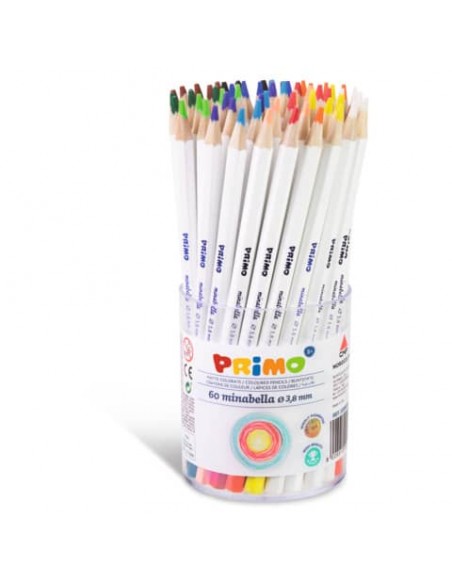 Matite colorate esagonali Primo minabella laccate - Ø 3
