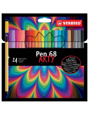 Pennarelli Stabilo Pen 68 arty - tratto 1 mm - colori assortiti - Conf. 24 pezzi - 6824-1-20
