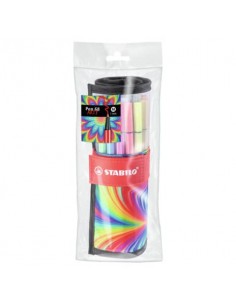 Pennarelli Stabilo Pen 68 arty - tratto 1 mm - colori assortiti Rollerset 25 pezzi - 6825-071-20