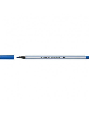 Pennarello Stabilo Pen 68 brush - punta a pennello - M 1 mm blu oltremare - 568/32