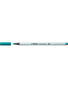 Pennarello Stabilo Pen 68 brush - punta a pennello - M 1 mm blu turchese 568/51