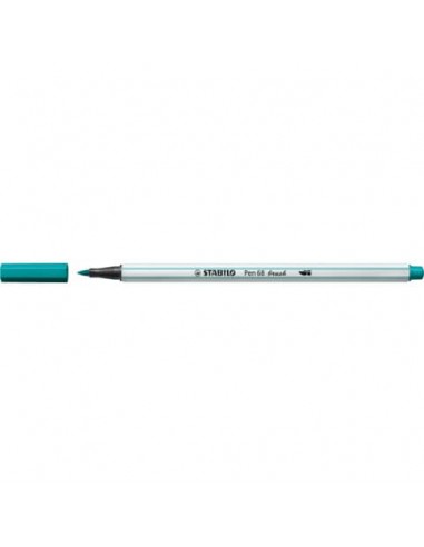 Pennarello Stabilo Pen 68 brush - punta a pennello - M 1 mm blu turchese 568/51