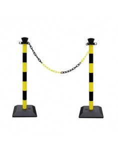 Colonnine segnaletiche in ABS Viso Nero/Giallo - 950x50 mm PPCSET40NJ
