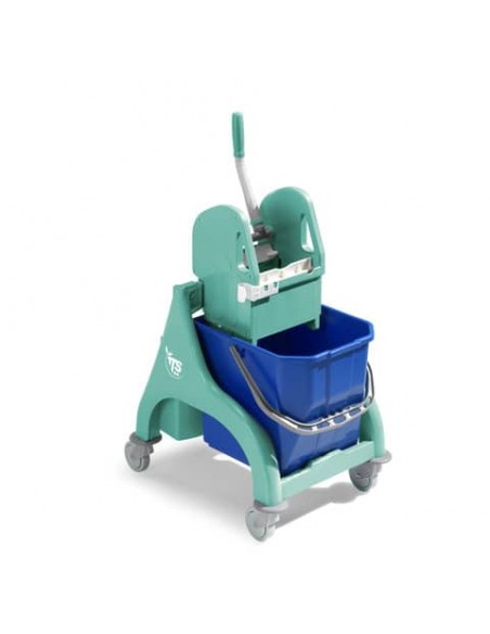 Carrello per pulizie TTS Nick Tec singolo - 25 Lt - verde 00006049