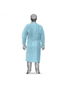 Camice visitatore DPI Cat. 1 Mister Care in PP - taglia unica - azzurro - confezione 10 pezzi - 34851