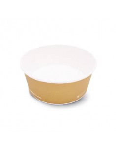 Contenitore Fast Food Scatolificio del Garda S80 Biopol laminato Biopolimero - avana - Ø150xH.61 mm cf. 60 pezzi S80-65