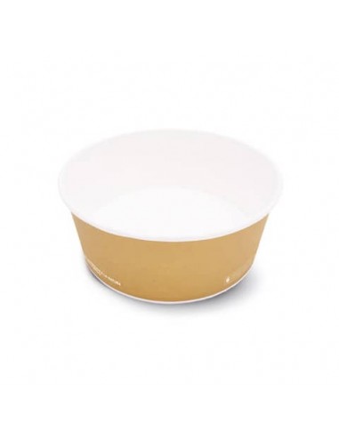 Contenitore Fast Food Scatolificio del Garda S80 Biopol laminato Biopolimero - avana - Ø150xH.61 mm cf. 60 pezzi S80-65