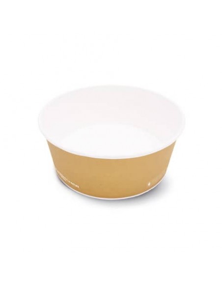 Contenitore Fast Food Scatolificio del Garda S80 Biopol laminato Biopolimero - avana - Ø150xH.61 mm cf. 60 pezzi S80-65