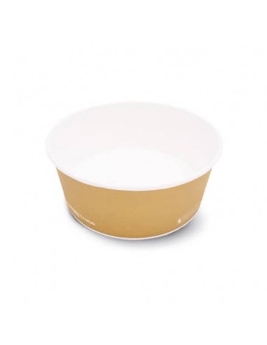 Contenitore Fast Food Scatolificio del Garda S120 Biopol laminato Biopolimero Ø185xH.66 mm avana cf. 40 pezzi S120-65