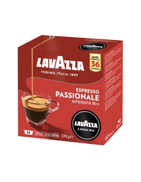 Caffè in cialde Lavazza Astuccio 36 capsule A Modo Mio Passionale - GLAMMAP36