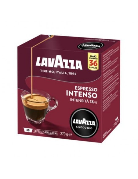 Caffè in cialde Lavazza Astuccio 36 capsule A Modo Mio Intenso - GLAMMIN36