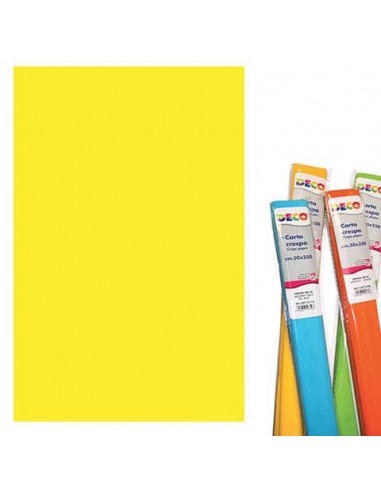 Rotolo di Carta crespa - 50x250 cm - 40 g/m² Deco giallo 10713/02