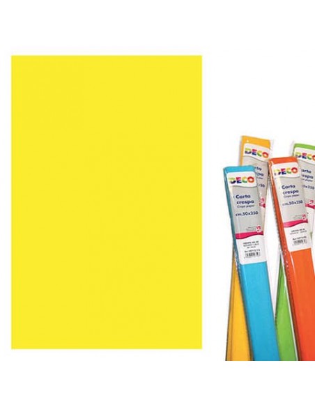 Rotolo di Carta crespa - 50x250 cm - 40 g/m² Deco giallo 10713/02