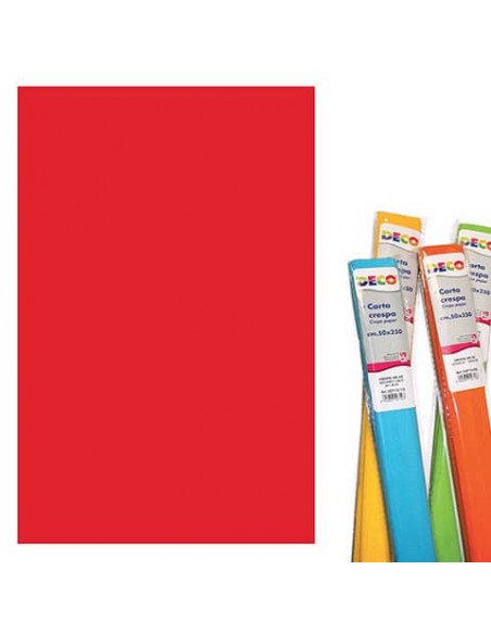 Rotolo di Carta crespa - 50x250 cm - 40 g/m² Deco rosso natale 10713/06