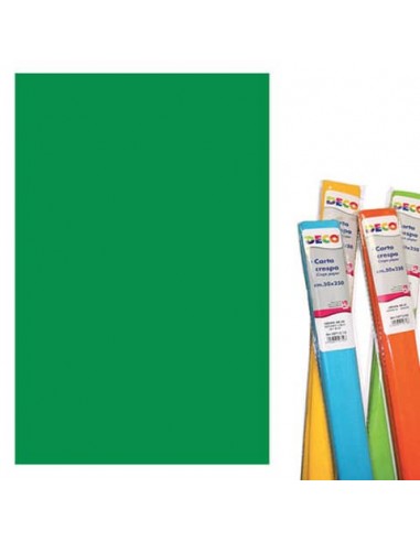 Rotolo di Carta crespa - 50x250 cm - 40 g/m² Deco verde medio 10713/17