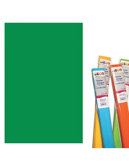 Rotolo di Carta crespa - 50x250 cm - 40 g/m² Deco verde medio 10713/17