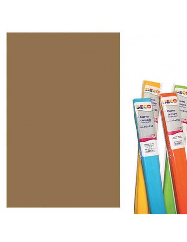 Rotolo di Carta crespa - 50x250 cm - 40 g/m² Deco marrone 10713/19