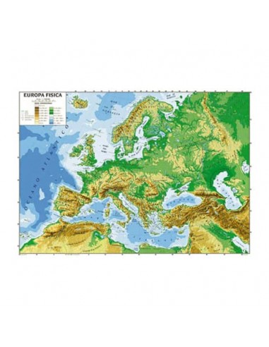 Carta geografica plastificata - 100x140 cm CWR europa 06991