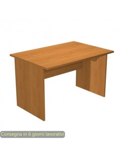 Scrivania piano noce chiaro 120x80xH.72 cm gamba a pannello in melaminico in linea Presto Artexport - 004PAN/4
